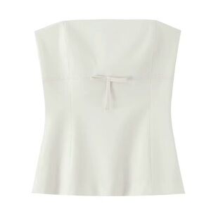 Zara Cream Strapless Camisole